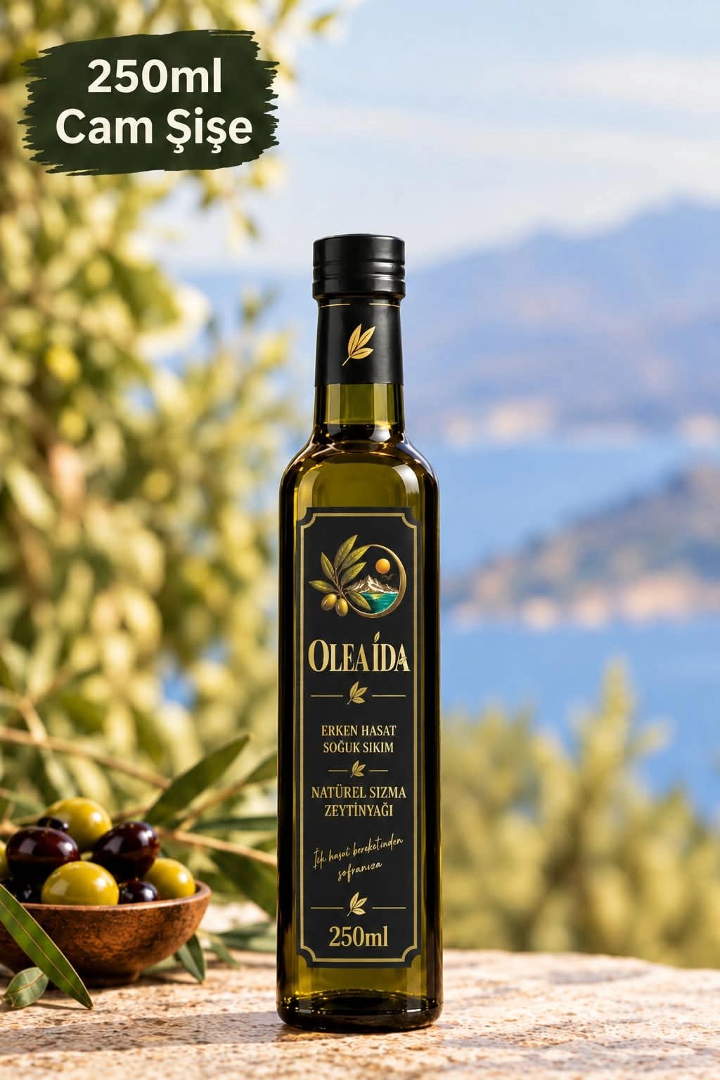 250ml Erken Hasat Soğuk Sıkım Zeytinyağı